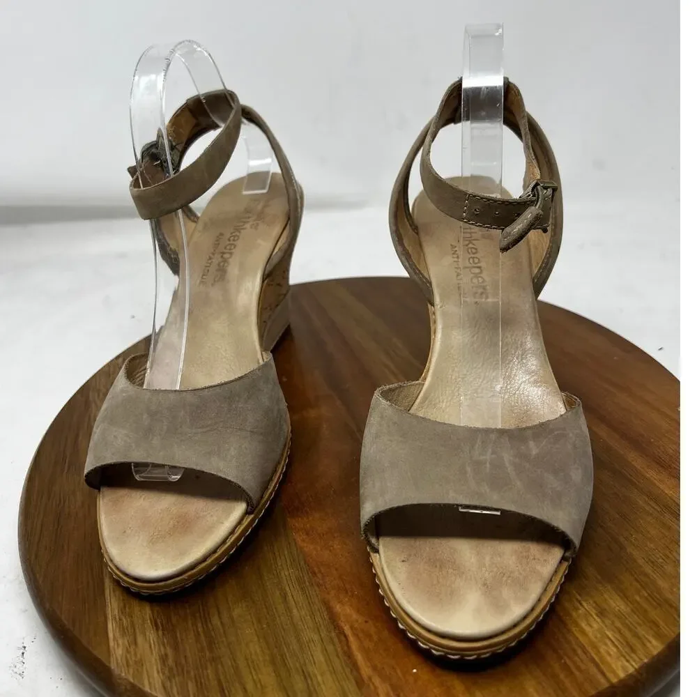 Timberland‎ Sandals  EARTHKEEPERS Maeslin Tan Leather Cork Wedge Sandals Size 10